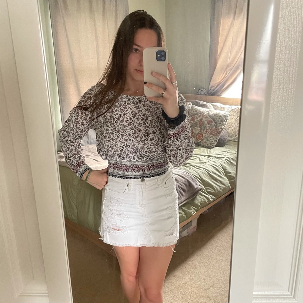 Off the Shoulder H&M Floral Paisley Top